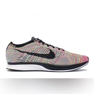NIKE FLYKNIT RACER Men’s Size 5 Women’s Size 6.5 526628-004 MULTI-COLOR RAINBOW